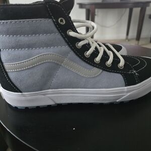 Vans Black and Gray Kids High-Top Sneakers Like New!